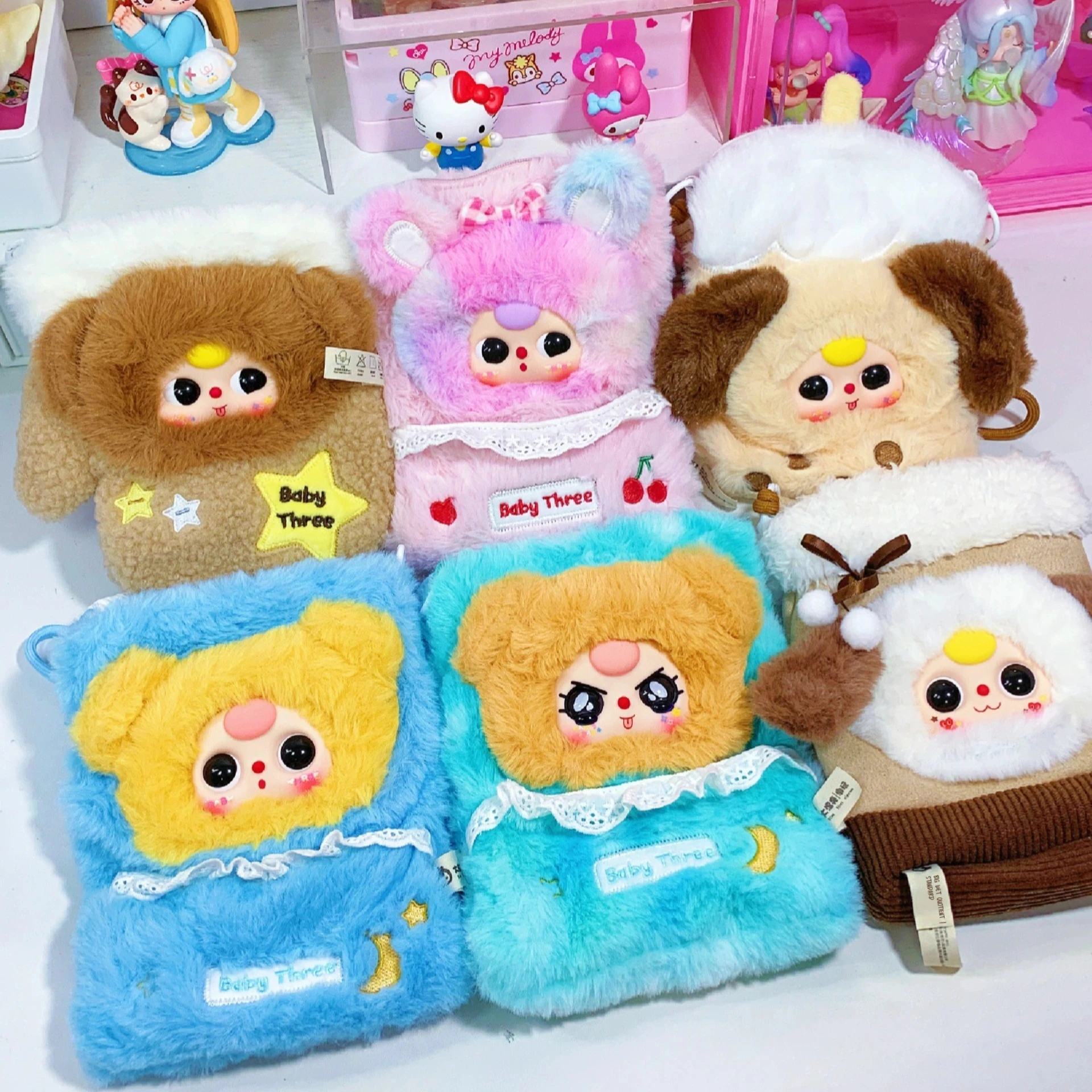 

【В наличии】Плюшевая сумка-органайзер для телефона Baby Three, серия «Плюшевая коробка-сюрприз», милая подвесная сумка для телефона, сумка для наушников, сумка для хранения, подарок для девочки на день рождения