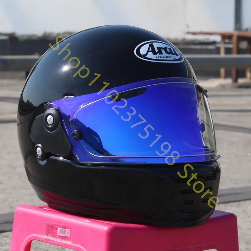 Casco integrale in modalità giapponese in fibra di vetro RAPIDE NEO, per casco protettivo moto Harley e moto da crociera, nero brillante