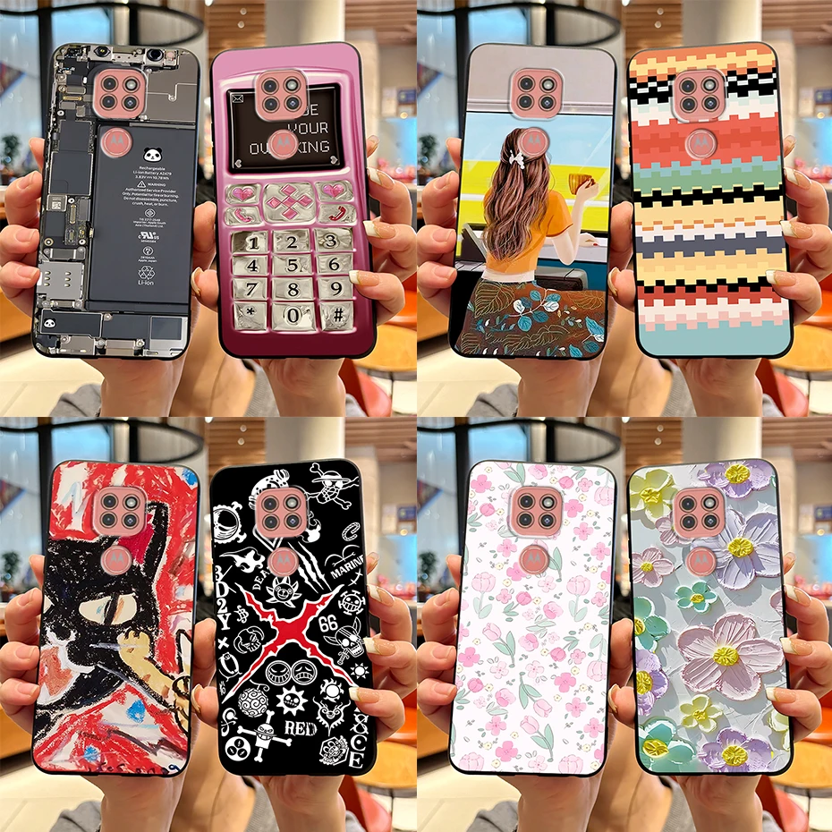 For Motorola Moto G9 Play Case Stylish Painted Cover Soft Silicone Phone Case For Motorola Moto G9 MotoG9 G 9 Play Coque Bumper