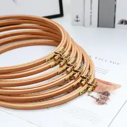 1/10pcs 4-12inches Beech Round Wooden Embroidery Hoops Frame For Cross Stitch Embroidery Hoop Rings Sewing Craft