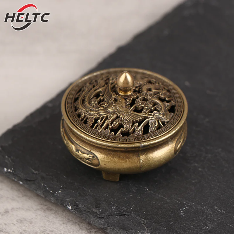 Retro Buddhist Utensils Incense Burner Lotus Incense Censer Alloy Sandalwood House Furnishings Home Office Decoration