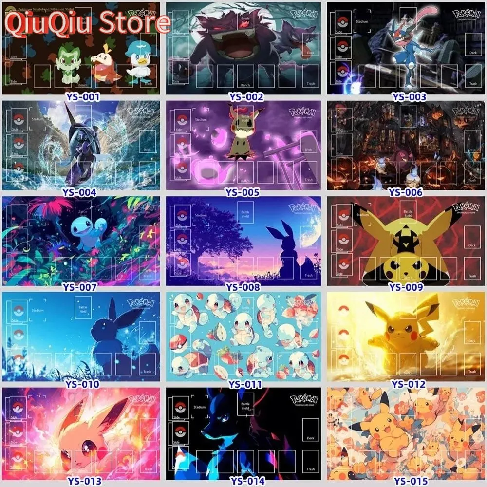 Tapete de Jogo de Cartas de Combate Anime Genger Series 60x30x0.2cm, Tapete de Jogo de Solitário Dedicado PTCG, Brinquedo de Presente