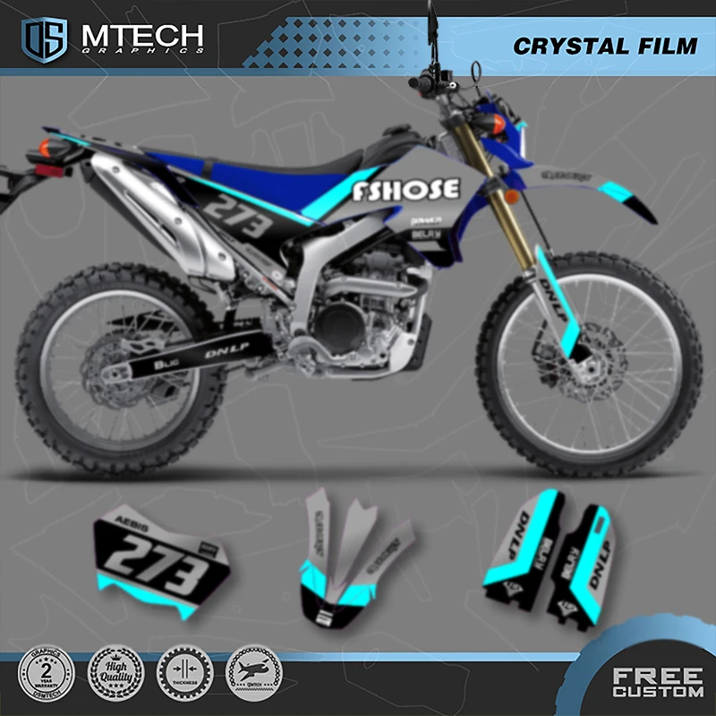 

DSMTECH Custom Team Graphics Backgrounds Decals Stickers Kits For YAMAHA WR250R 2020 2019 2018 2017 2016 2015 2014 -2008 001