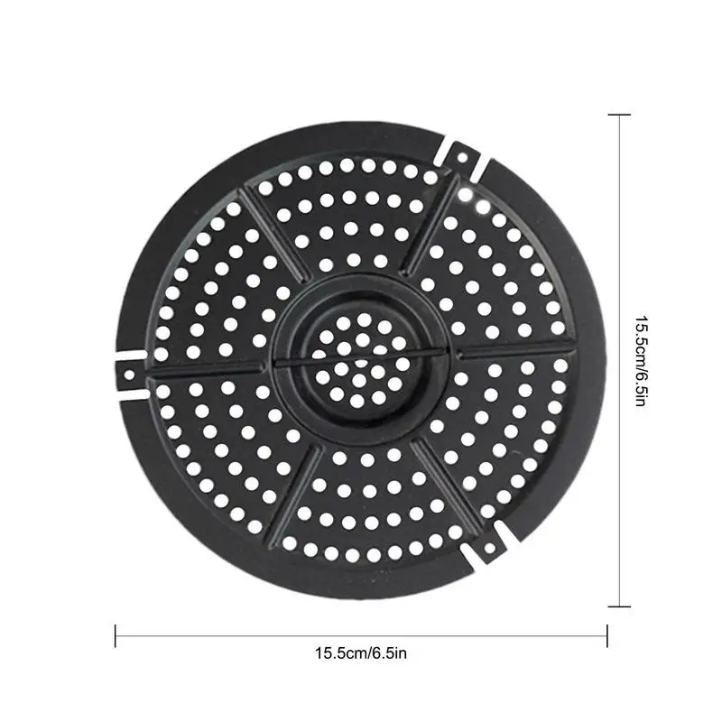 Round Air Fryer Grill Tray Nonstick Air Fryer Steaming Roasting Rack Plate Liners BBQ Meat Fish Chicken Vegetable Steamer Grid