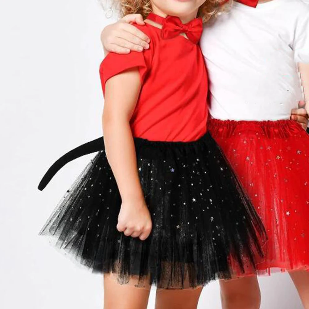 

Make up Red and White Suit Halloween Costumes Cloth Cosplay Accessories for Kids