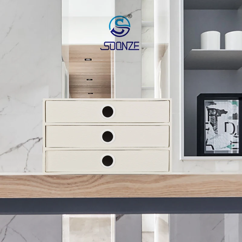 

Nordic Sle Tee-Layer Der pe Storage Box Desktop Organizer for Office Documents And Files Multi-Purpose Storage Box