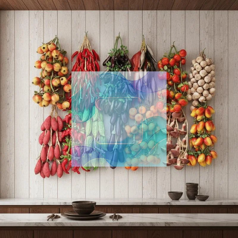 Realistic Fake Food Hanging String 1 Bunch Lifelike Fruit Vegetable Model for Commercial Product Photography Props