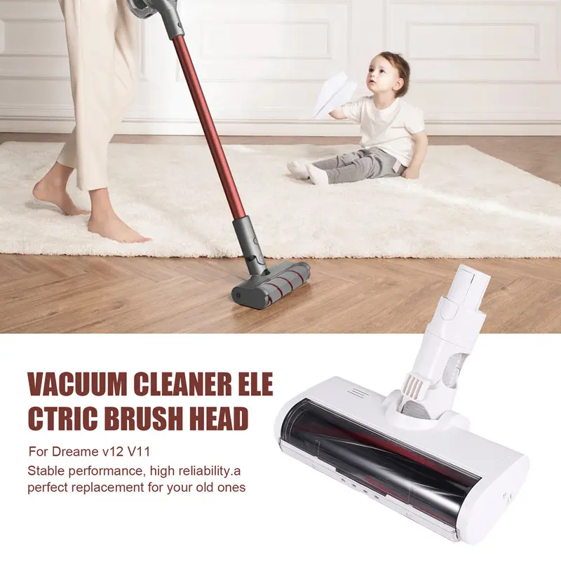Electric Brush Head For Dreame V12 V11 Carpet Brush Parts,For Xiaomi Dreame Vacuum Cleaner Accessories