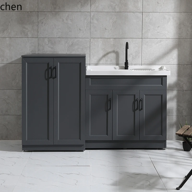 HXL pulsator flip combination waterproof sunscreen outdoor laundry cabinet significant other wash basin integration