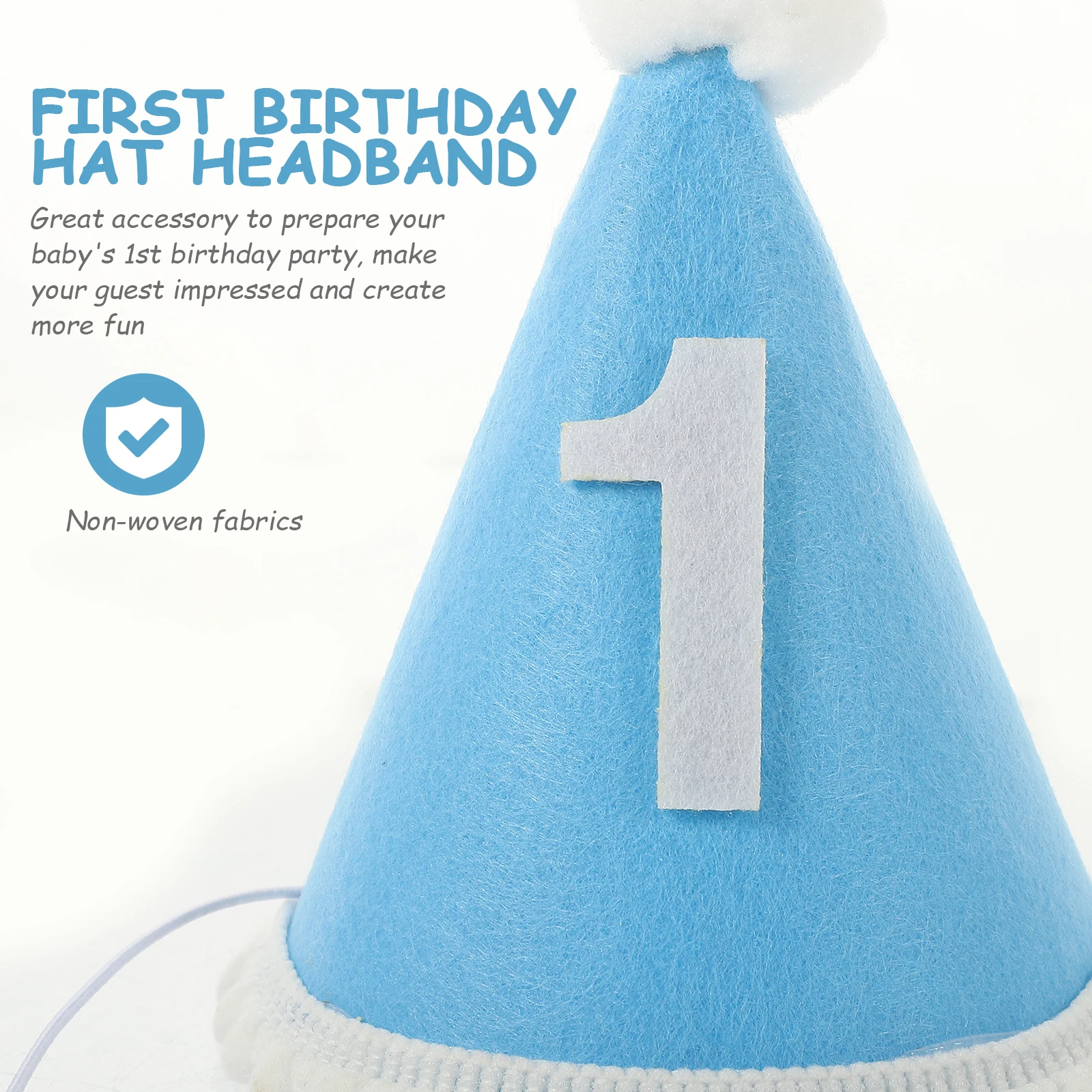 

Birthday Hat Headbands First Birthday Hat 1-Year-Old Headband Birthday Party Hat Celebration Cap Festival Party Decor Photo Prop