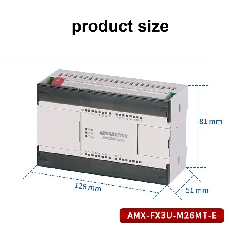 Amsamotion FX3U-M26MR-E M26MT-E замена для Mitsubishi MELSEC PLC 4AI/2AO MODBUS аналоговый транзисторный релейный модуль EM3