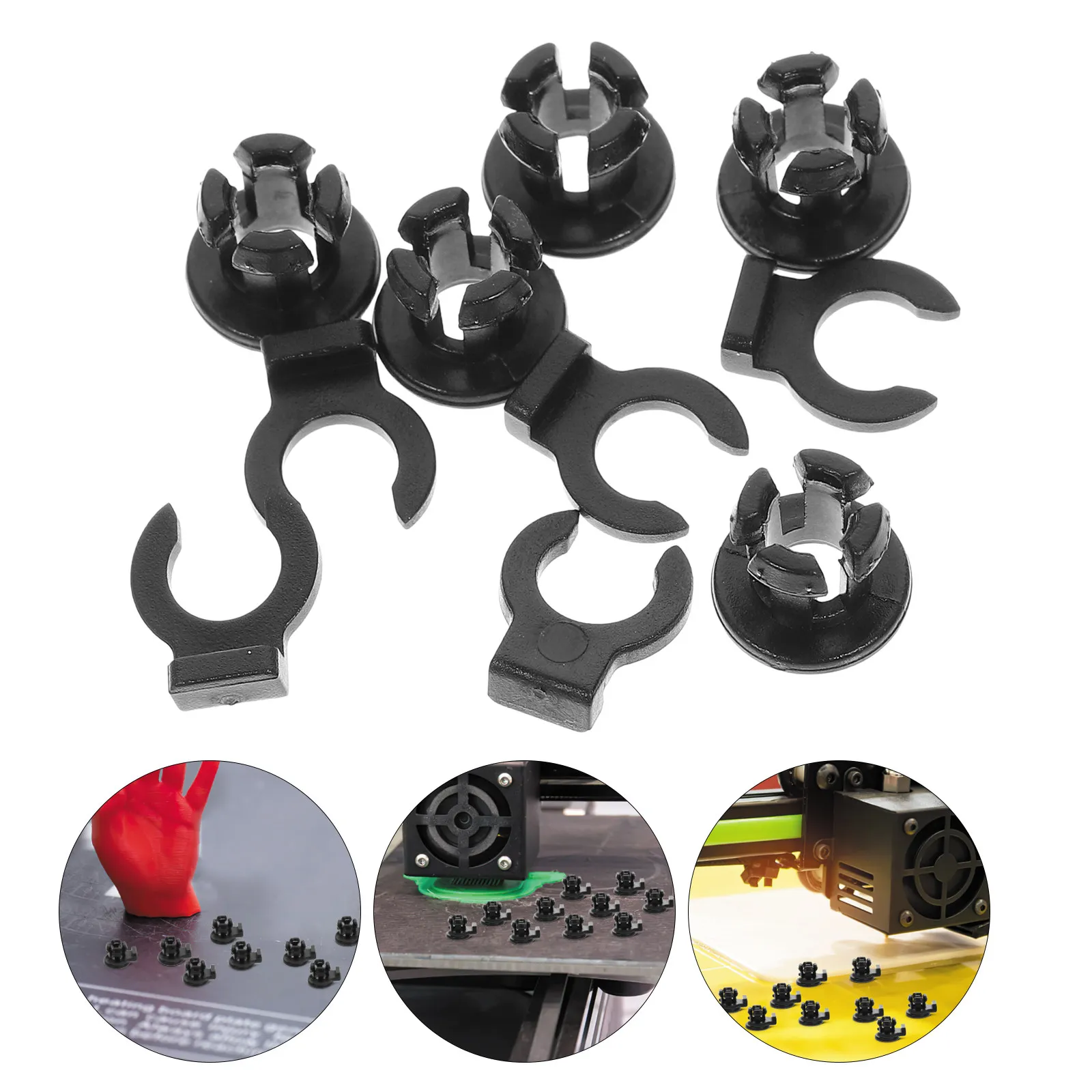 

1Set 3D Printer Coupling Plastic Tube Clamp Clip Set Horse Clip Tubing Clamps Quick Connector Fittings for Enhanced Printing