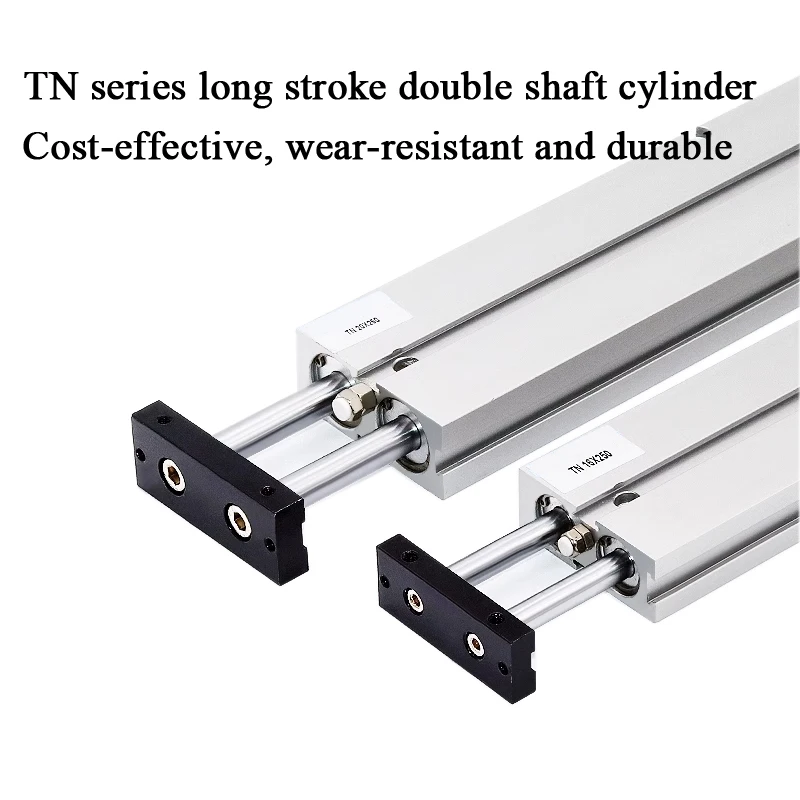 Pneuamtic Double Rod Pneumatic Piston Air Cylinder TN10x300 16x200 20x400 Long Stroke 200mm To 500mm image 2