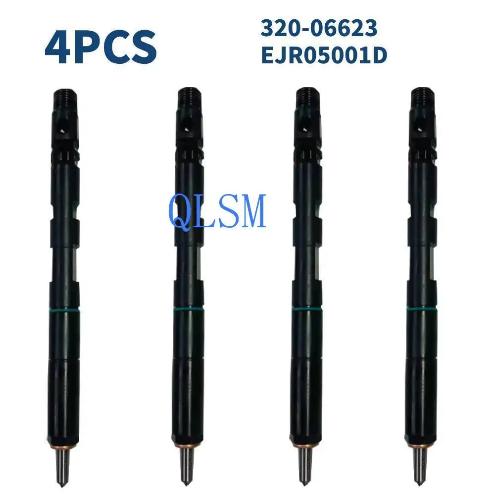 

4 new high quality diesel fuel injectors EJBR05001D 320-06623 R05001D for JCB diesel engines -
