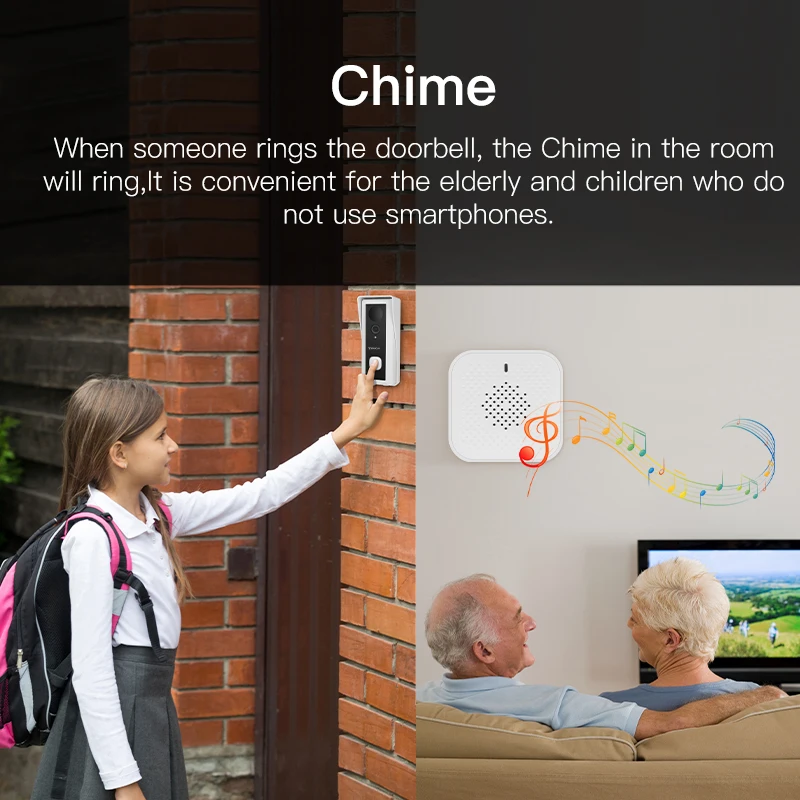 Vstarcam Video Doorbell Camera Wireless With Chime Battery 2MPHD Security Protection Two-way Talk PIR Human Detection Smart Home