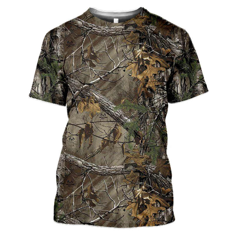 Hot Hunting Camouflage 3d Print Summer Men\'s O-Neck T-shirt Casual Short Sleeve Oversized T Shirts Fashion Tee Tops Men Clothing