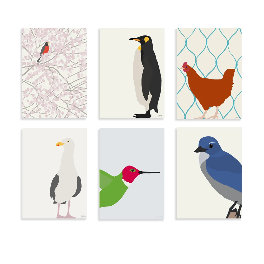 Seagulls on Pier,Baby Ostrich,Owl,Emperor Penguin,Sparrows,Cormorant,Wild Turkey,Rhode Island Red,Cardinal Print.