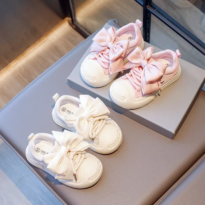 Chaussures de sport en toile anti-ald et anti-rika pour fille, baskets blanches à la mode pour écoliers de 1 à 12 ans