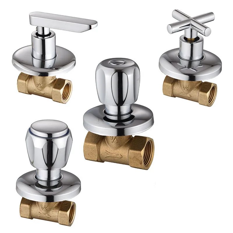 Quick-open Concealed Switch Quarter Turned / Full Turn Open Bathhouse Shower Valve Solar Water Supply Plumbing Control Valve