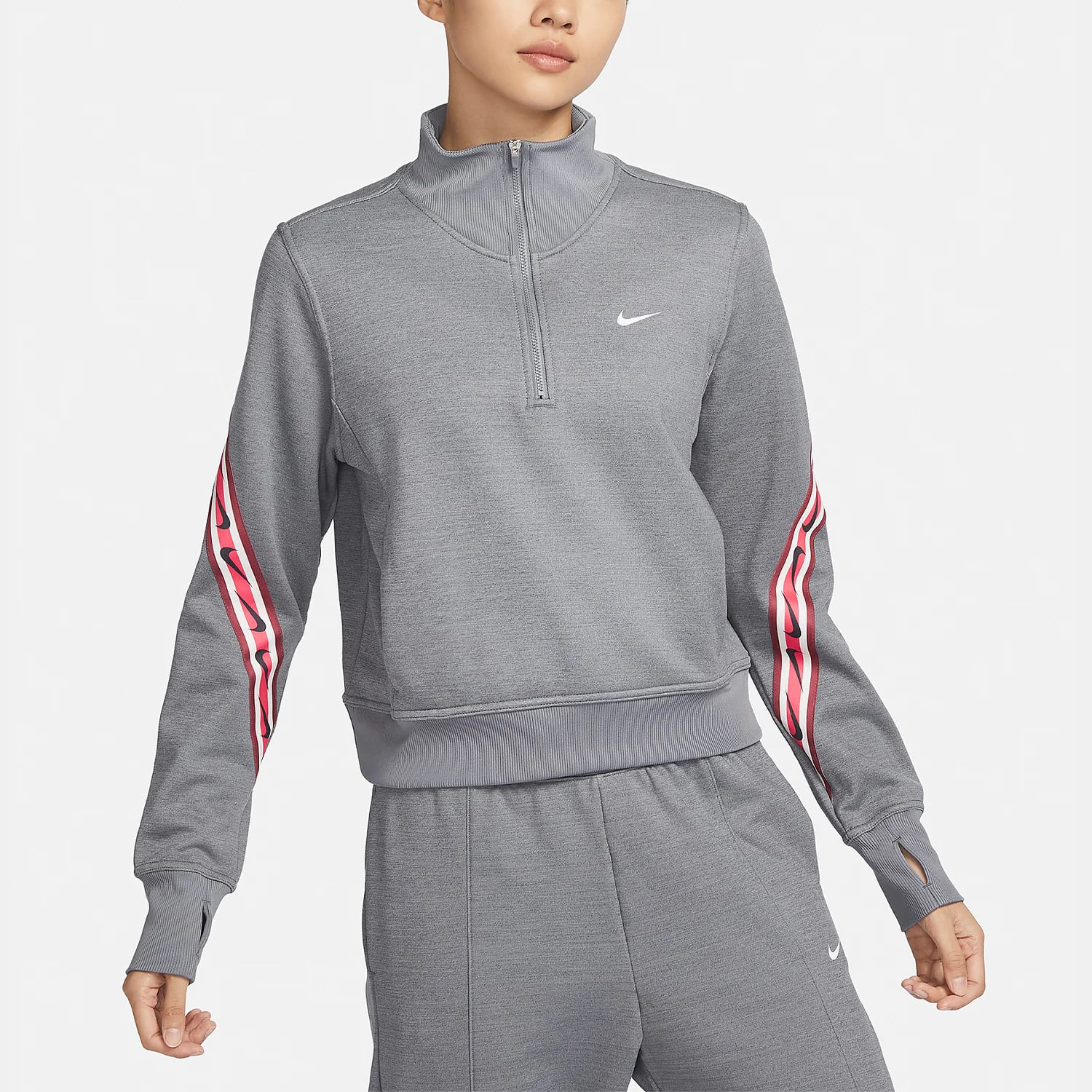 

Новая женская спортивная толстовка Nike Authentic с воротником-стойкой и молнией до середины груди FB5170-091