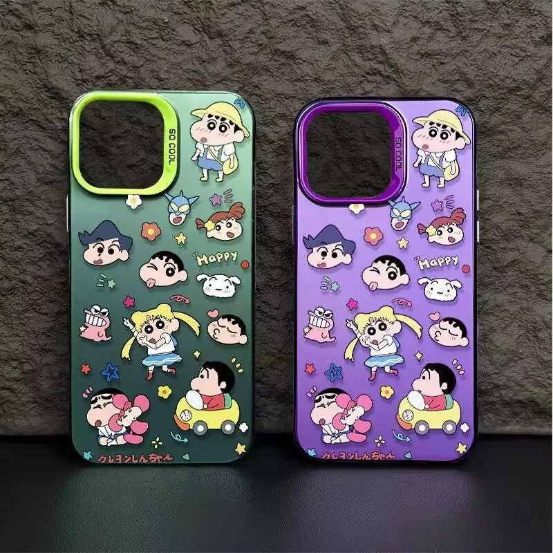 Cute Cartoon S-Shin-chans Phone Case for Samsung Galaxy S25 S24 S23 S22 S21 S20 Note20 FE Ultra Plus 4G 5G Anti Fall Matte Cover