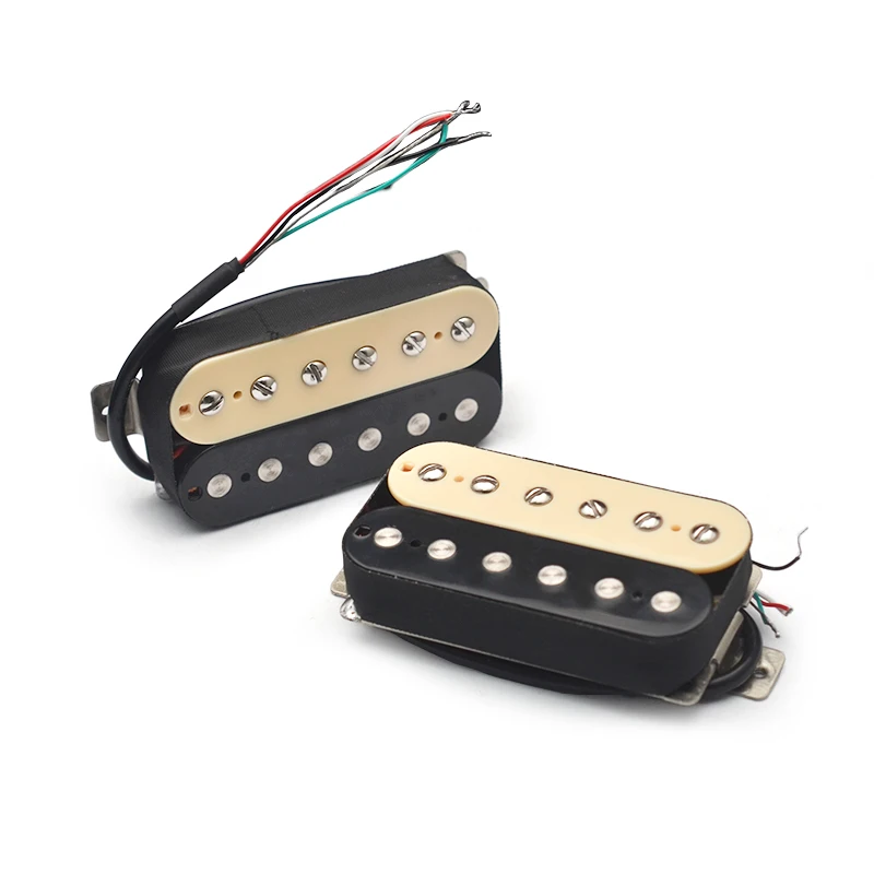 Zebra Alnico 5 Electric Guitar Pickup Humbucker Double Coil Pickup Alnico V Guitar parts Ivory/Black