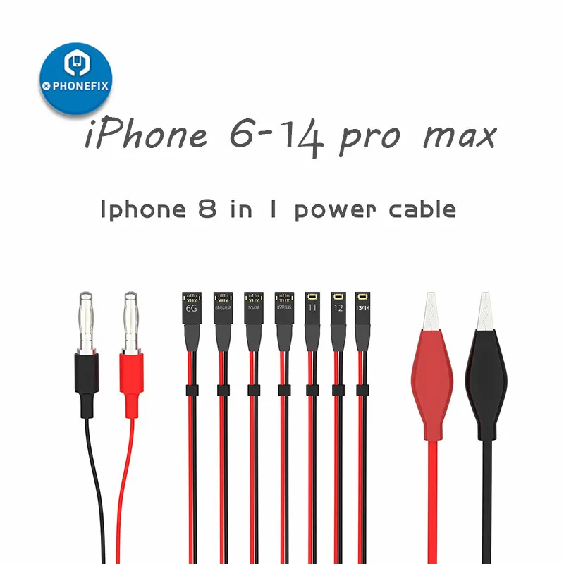 2UUL Ultra Soft Power Line for IPhone 14 13Pro MAX 13 Mini 12 11 11Pro 7 8 8P Motherboard Power Supply Test Cable Repair Tool