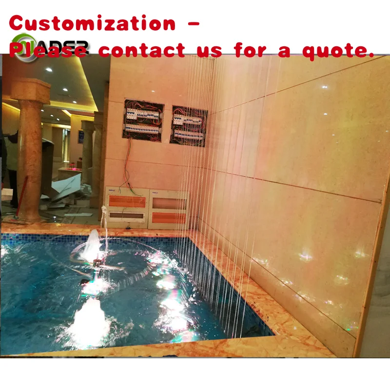 

custom.Curtain Wall Waterfall Fountain Indoor Outdoor Pool Waterfall Fountain