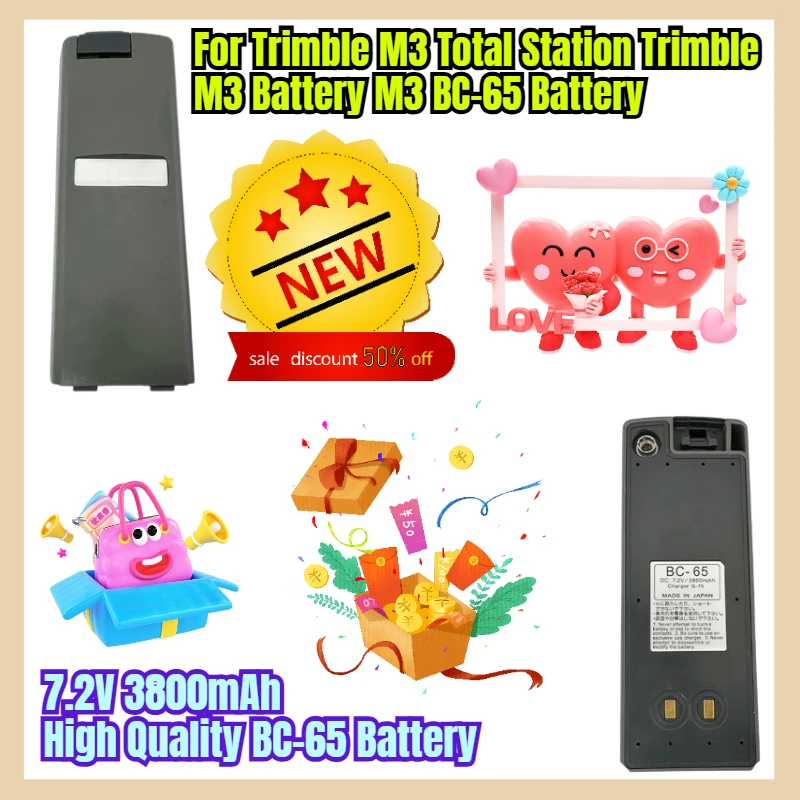 

7.2V 3800mAh High Quality BC-65 Battery for Trimble M3 Total Station Trimble M3 Battery M3 BC-65 Battery