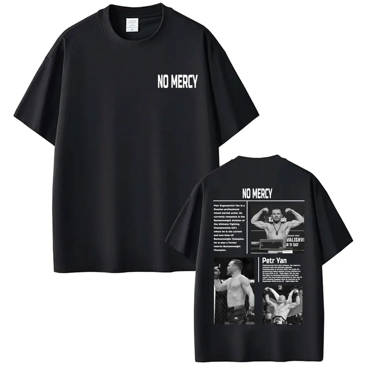 Limited Petr Yan No Mercy Fan Gifts T-shirt Men Women Fashion Violence Aesthetics T-shirts Casual 100% Cotton Oversized T Shirts