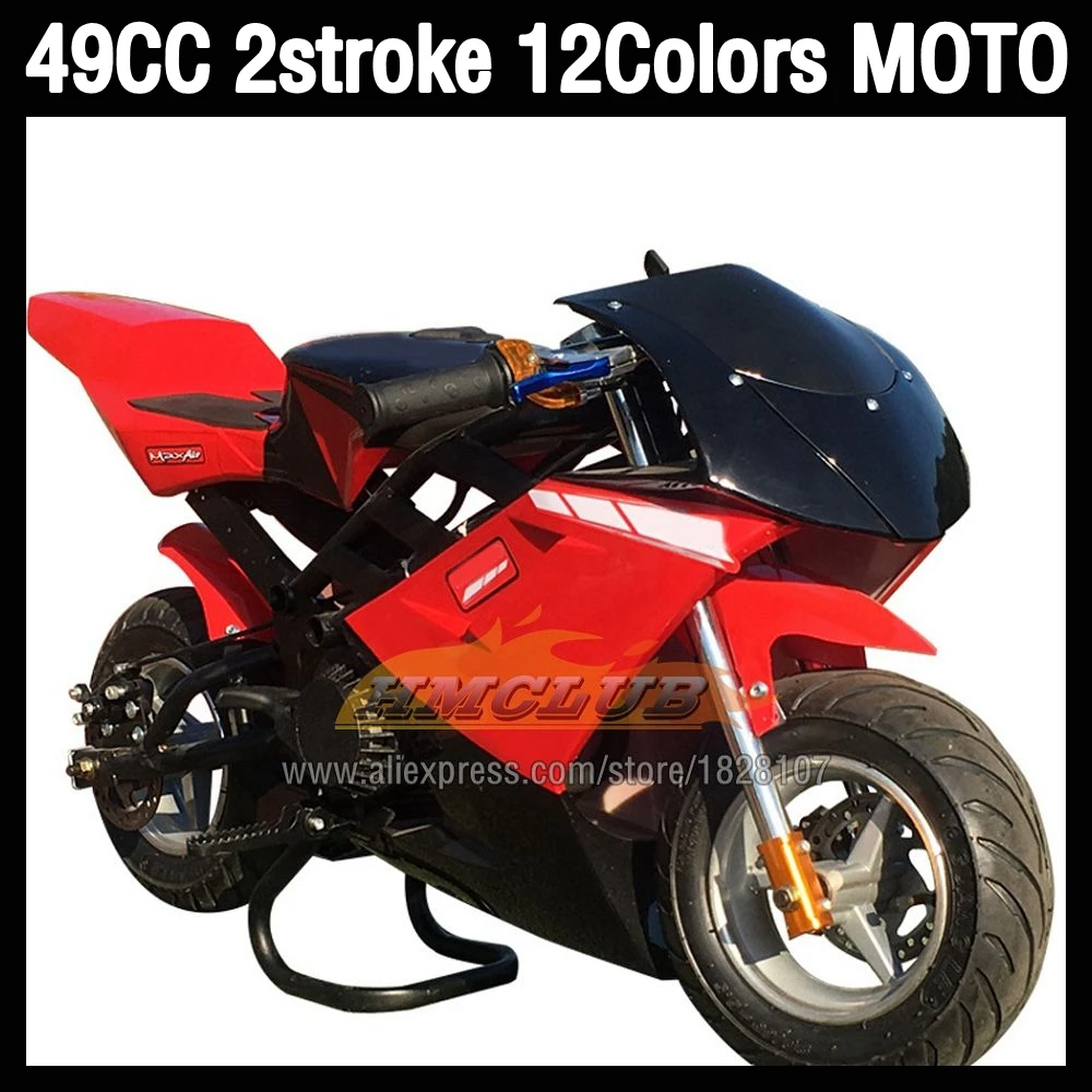 Mini Motorcycle 2-Stroke 49CC ATV Off-road Real Superbike Adult Child Moto Bikes Gasoline Power Racing Autocycle Small Scooter