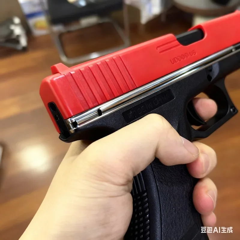 New Soft Bullet Airsoft Pistol Manual G17 Toy Gun Lower Magazine with Laser Outdoor Sports CS Game for Children Adults Gift
