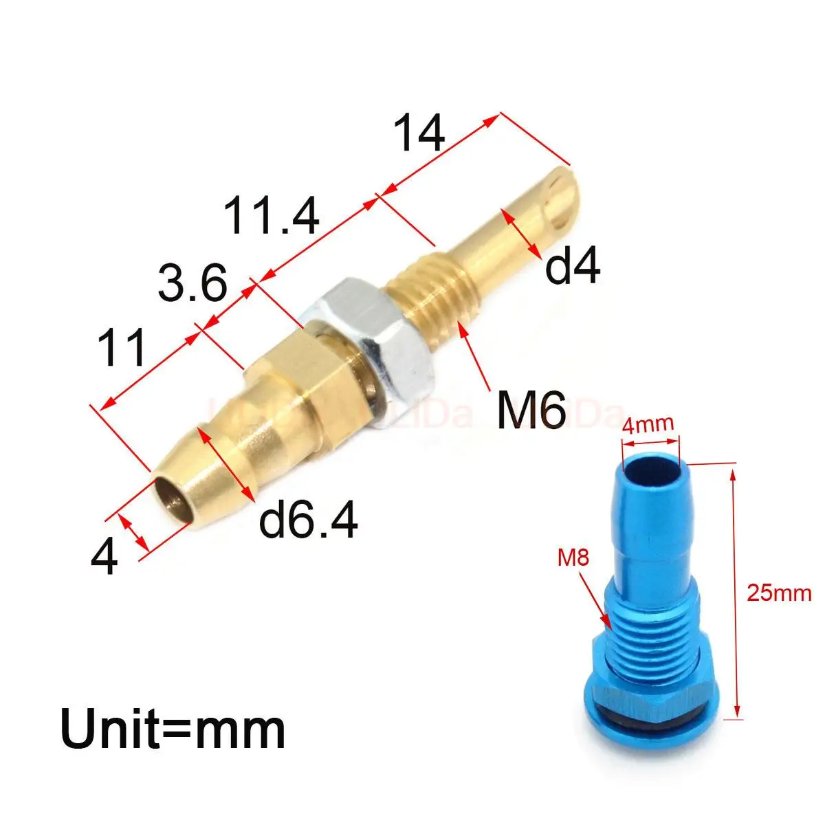 Raschietto per acqua inferiore per barca RC foro da 4mm ugello M8 tubo in Silicone 4x7mm per sistema di raffreddamento ad acqua per motore per barche RC ESC