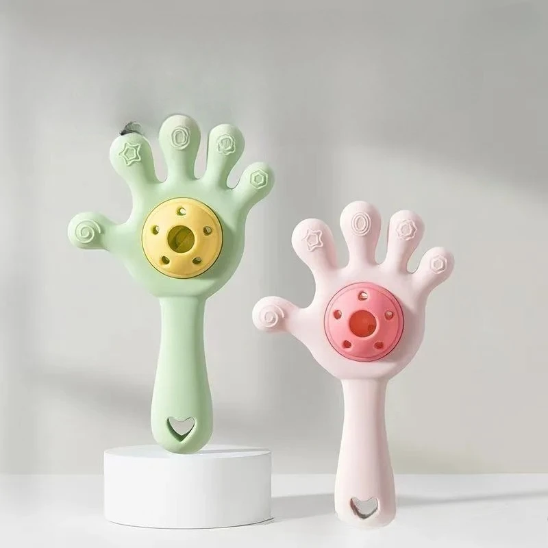 Massaggiagengive per bambini, bastoncino per dentizione, sonagli per le mani, giocattoli, palmo, musica morditiva in silicone, può essere bollito, anti-mangiare, lenitivo per le mani