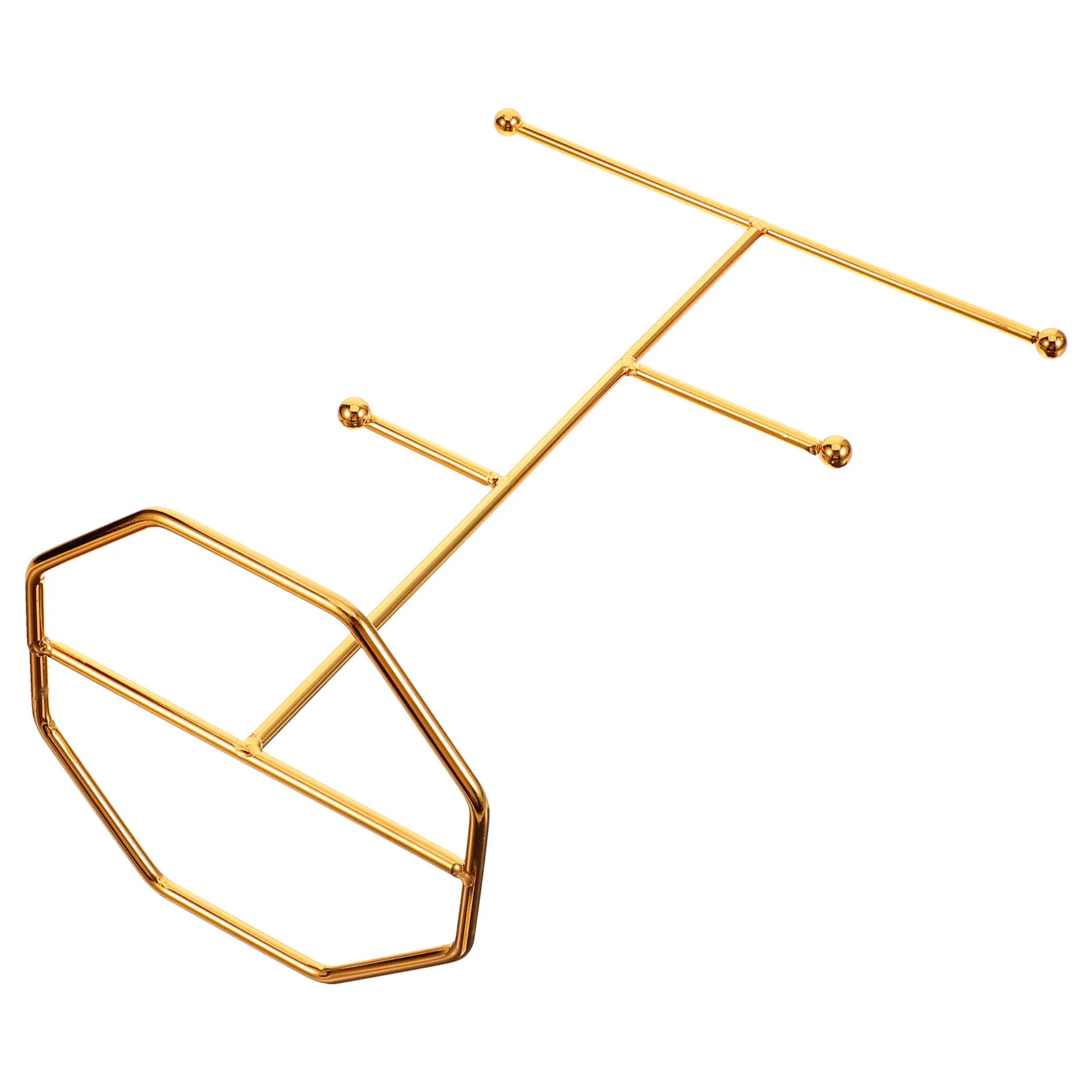 

Iron Art Jewelry Display Stand Stylish Compact Necklace Earring Holder Tabletop for Vanity Store Showcase Jewelry Organizer