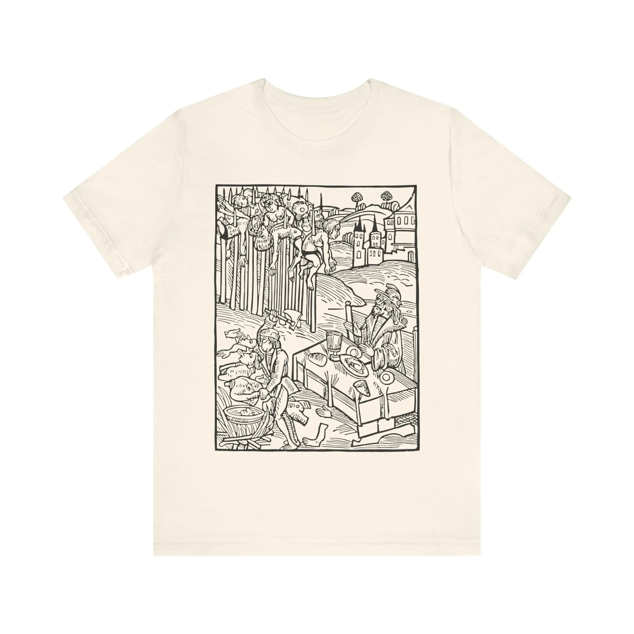 فلاد المستنقع خمر قميص الخشب فلاد تيبيس تي شيرت دراكولا التي شيرت مصاص دماء القوطية موضة للجنسين جيرسي قصيرة الأكمام المحملة #4