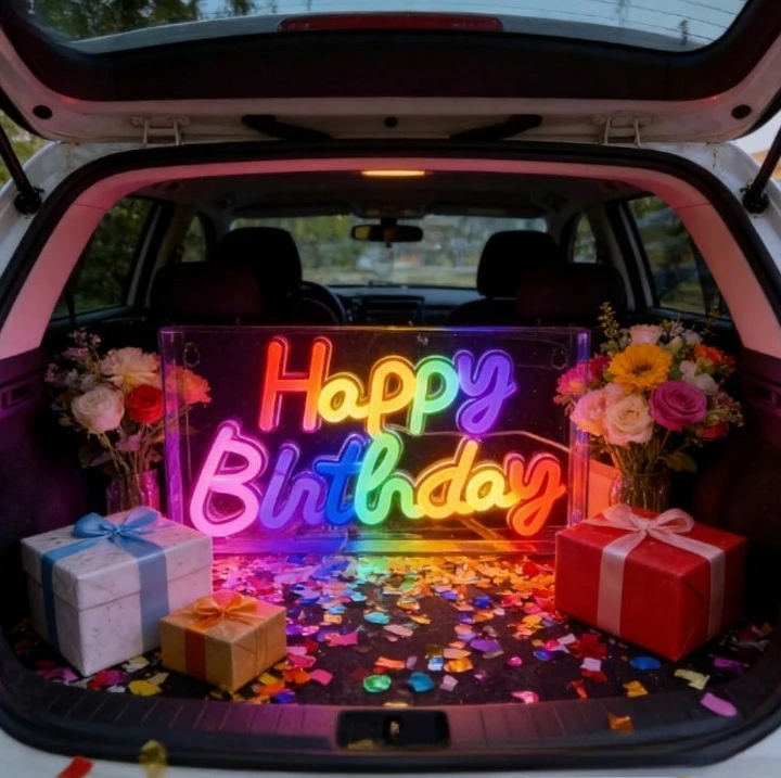 

Happy Birthday Neon Sign Art Wall Light USB Neon Light for Bar Bedroom Decoration Gift Led Sign for Backdrop All Birthday Party