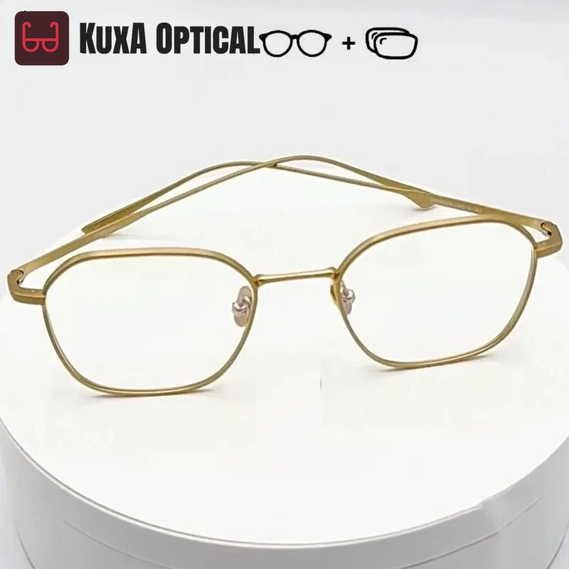 

KUXA Computer Eyeglasses Prescription Glasses Women Men Fashion Polygon Myopia Frame Photochromic Anti Blue Light Eyewear