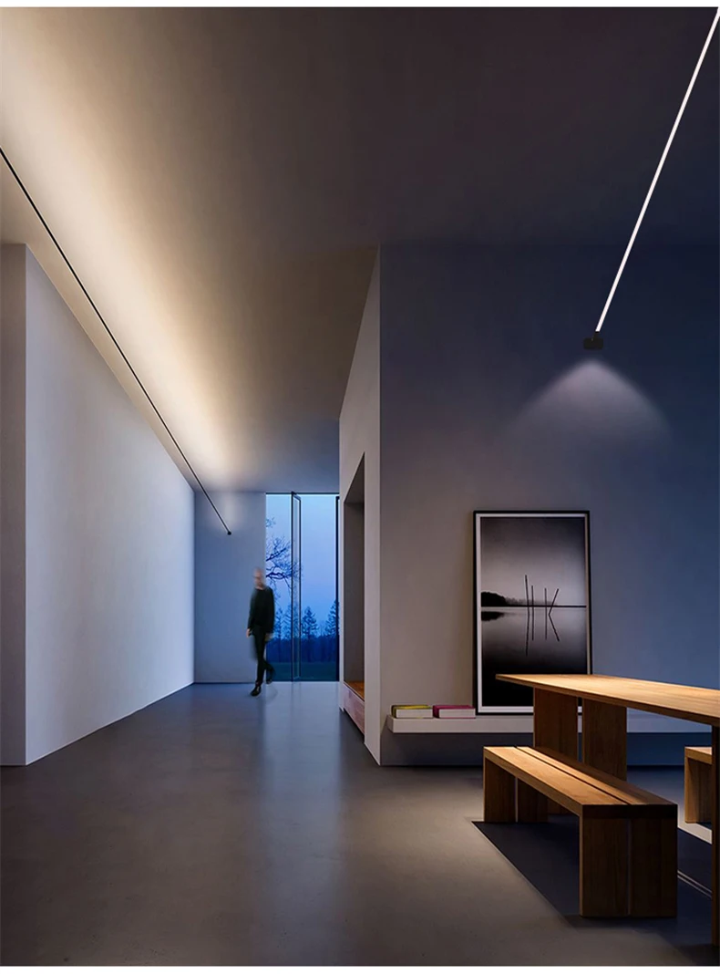 Minimalist LED Strips Lamp Skyline Corridor Ceiling Light Living Room Wall Lamp Long Line Decor Bedroom Nordic Home Lighting