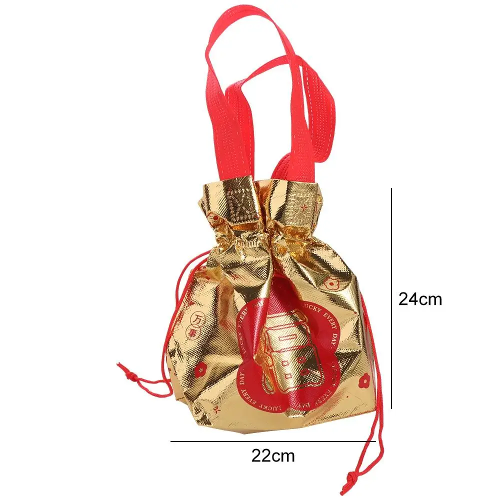 Akcesoria do przechowywania Fu Character Drawstring Gift Bag Ekologiczna składana torba na cukierki Przenośna torba na gody Etui do makijażu rzęs