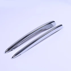2pcs ABS Chrome front Fog Light Cover Trim Strip Sequins FOR VOLVO XC90 2015 2016 2017 2018 2019 Car Accessories