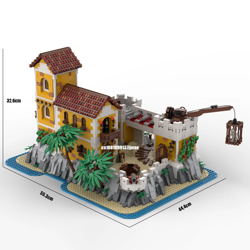 4822PCS middeleeuwse Piraat Serie MOC Eldorado Fortress Model DIY creatieve ideeën kind Speelgoed verjaardagscadeau Kerst bouwstenen