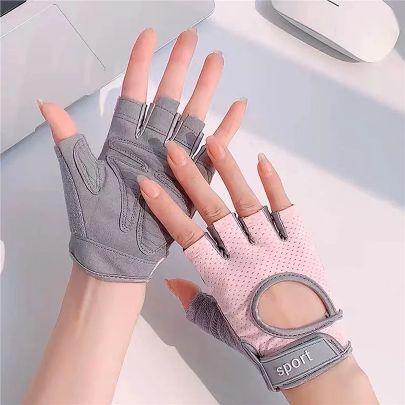 Cycling Fingerless Gloves Professional Gym Fitness Breathable Anti-Slip Women Men Half Finger Summer Fishing Female Bicycle Bike