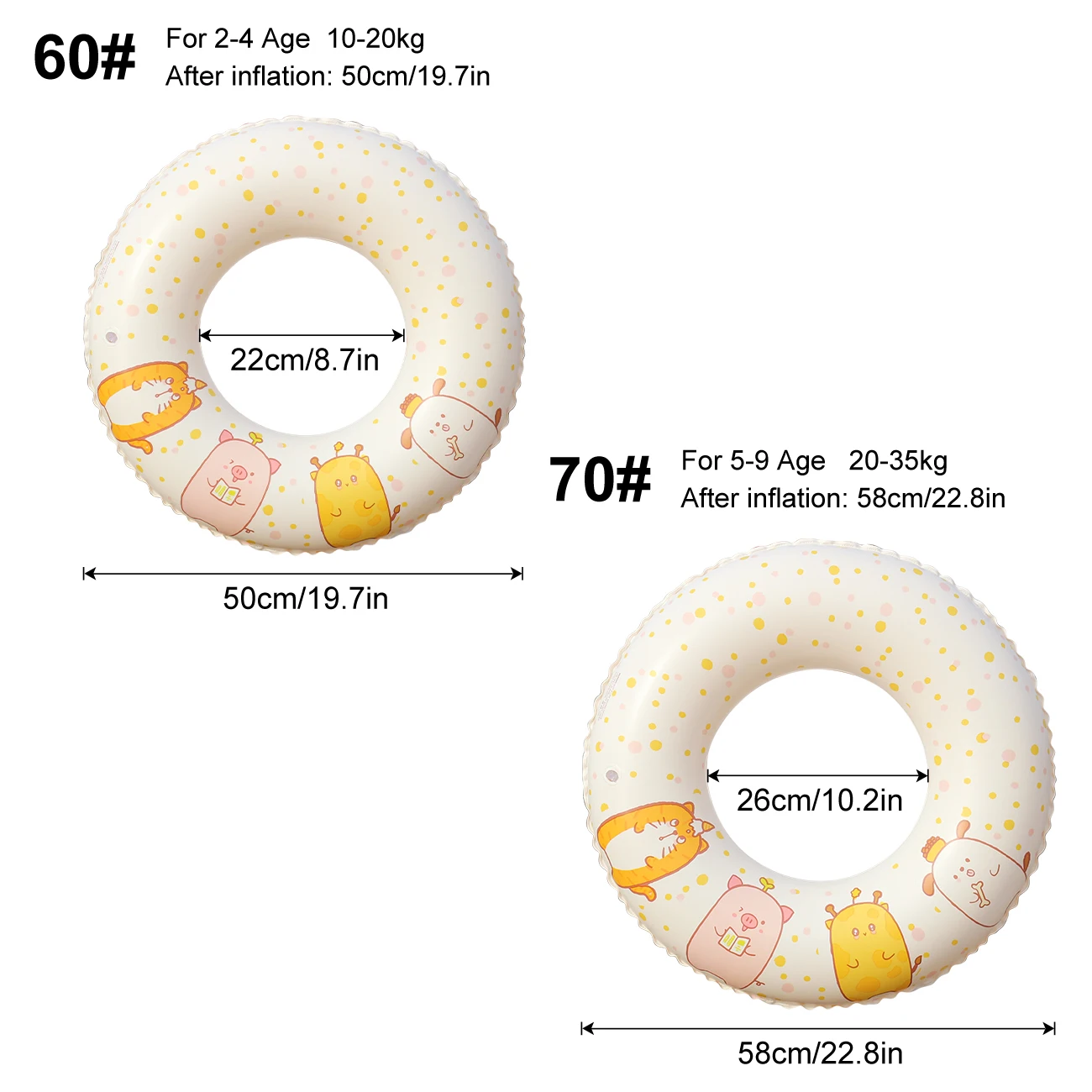 1pc flutuadores de piscina infláveis, anel de natação grosso de verão adulto, adequado para uso como anel flutuante nas axilas em festas na piscina.