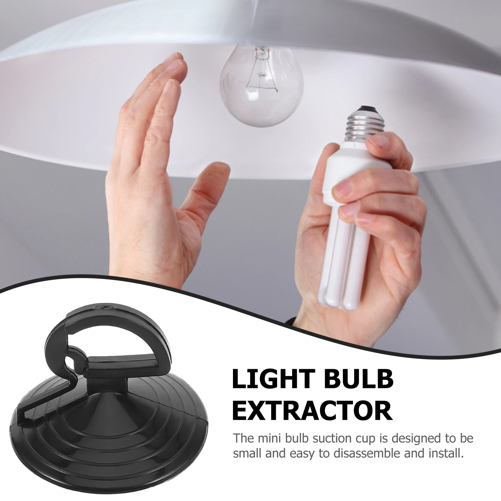 

10pcs 35mm Suction Cup Light Bulb Remover High Transparency Compact Portable Reusable Extractor Mini Silicone Tool for High