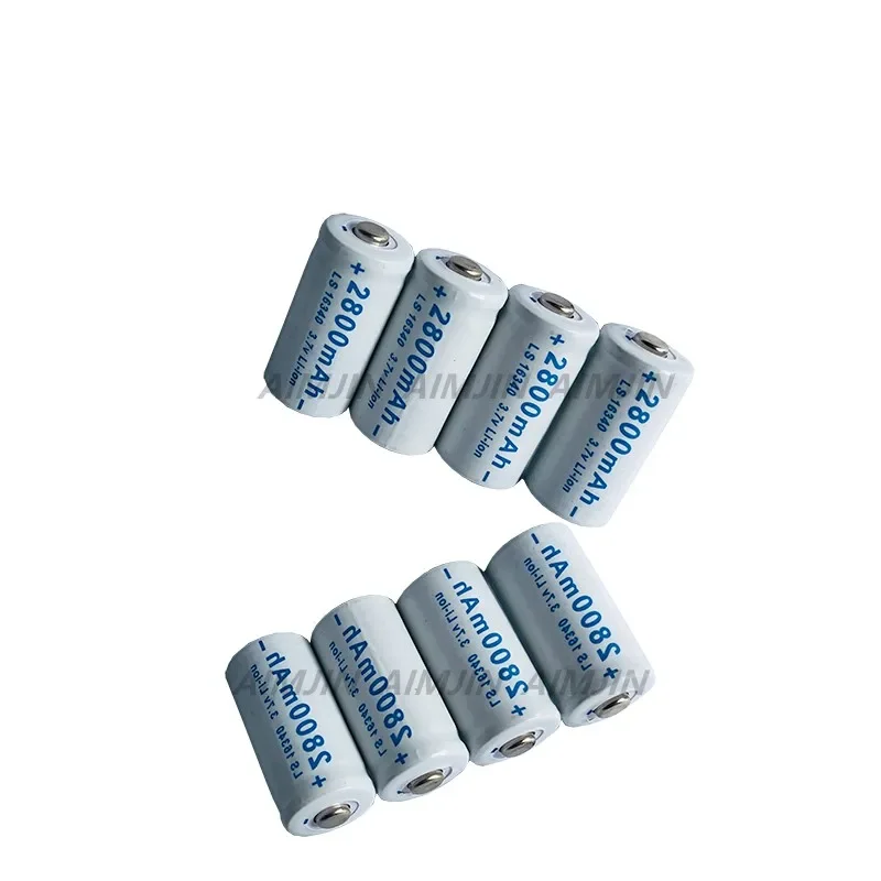 2023 AIMJIN CR123A RCR 123 ICR 16340 2800mAh 3.7V For Safety Camera Rechargeable Battery Lithium Ion L70 Plus Charger