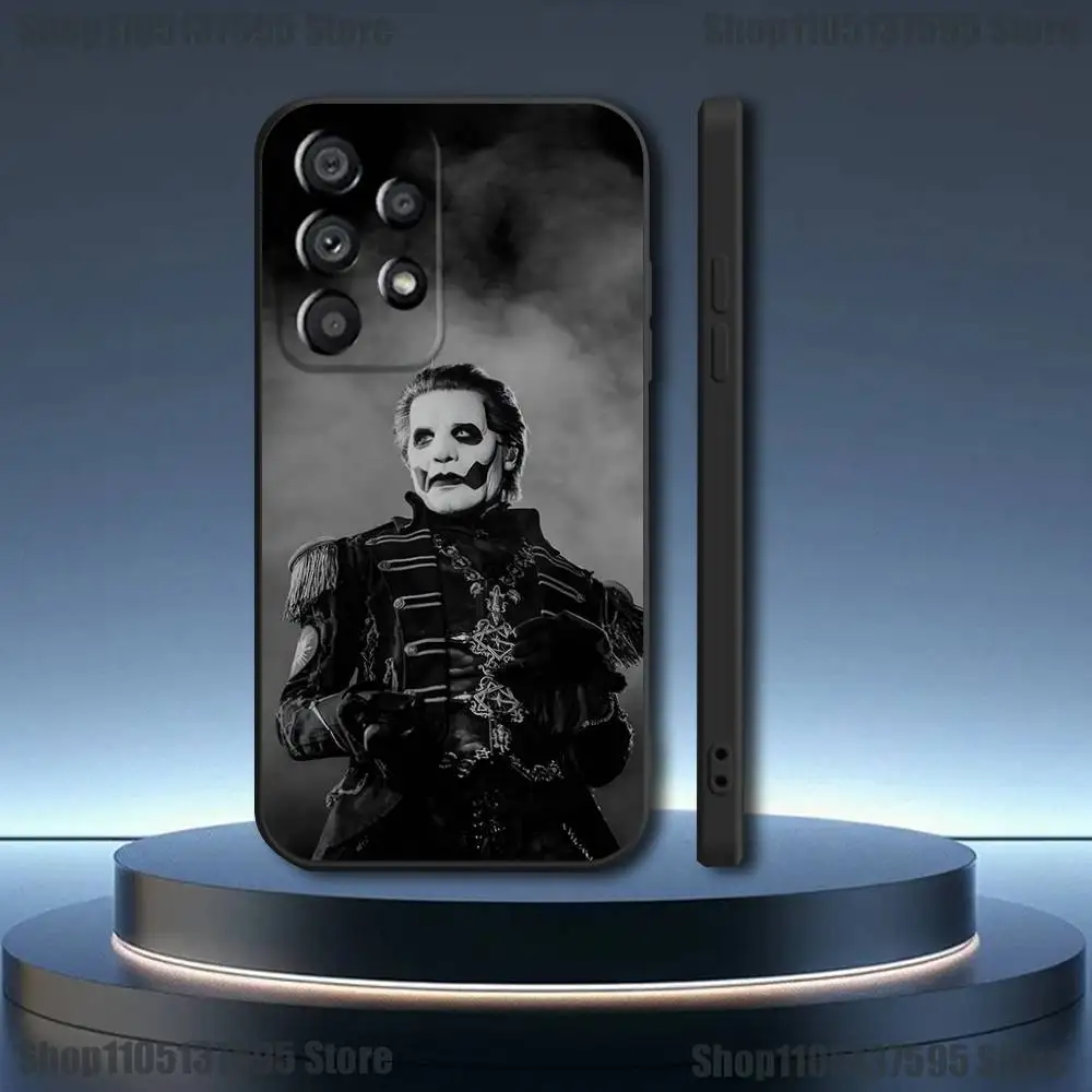 삼성 갤럭시 A73,31,32,72,41,53,52,71,22,5G,노트,J7,8,9 소프트 블랙 커버용 G-Ghost 헤비 M-메탈 밴드 폰 케이스