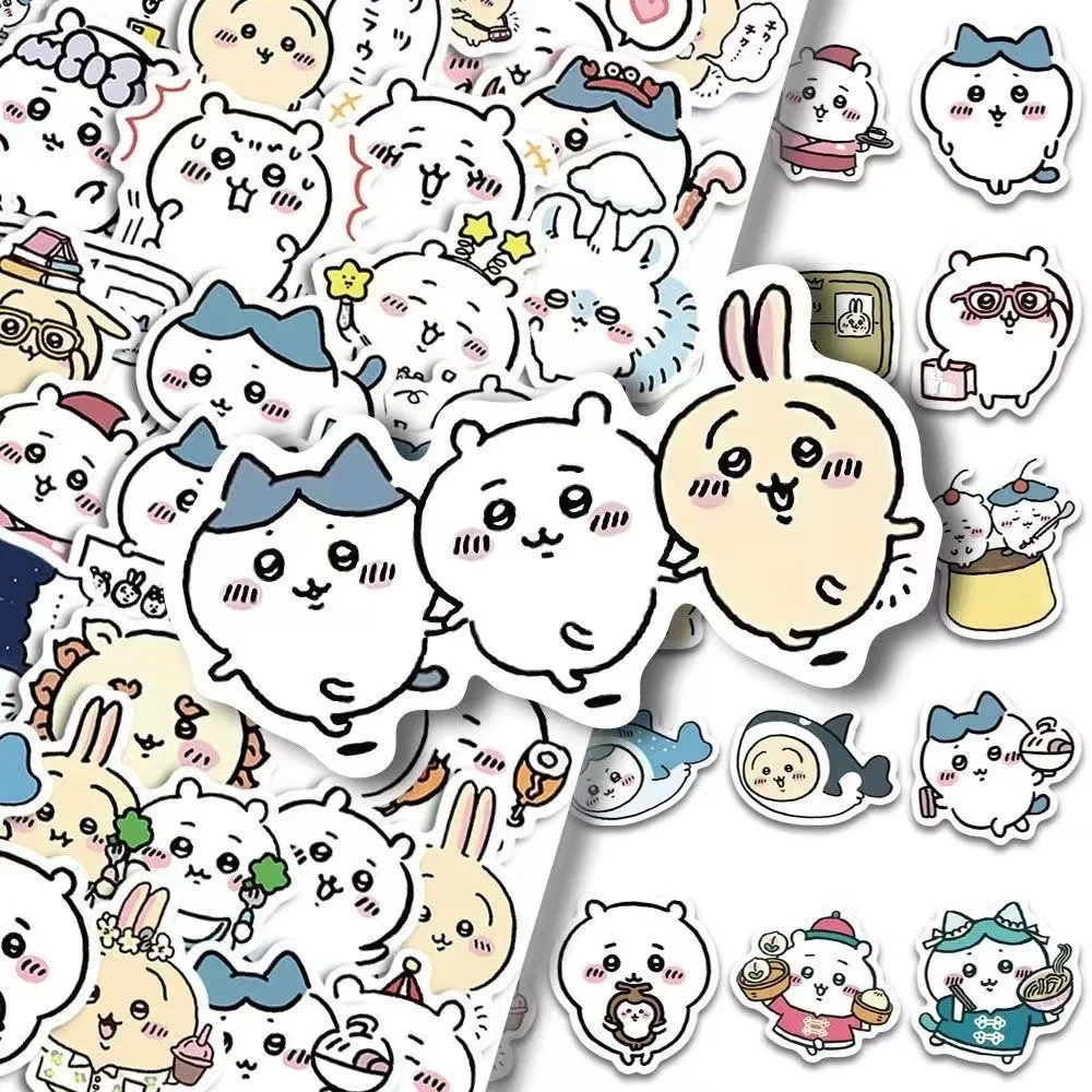 60/100Pcs Kawaii อะนิเมะ Chiikawa ของเล่นสติกเกอร์การ์ตูน Hachiware Usagi สเก็ตบอร์ดแล็ปท็อปโทรศัพท์มือถือแก้วสติกเกอร์ตกแต่งของขวัญ