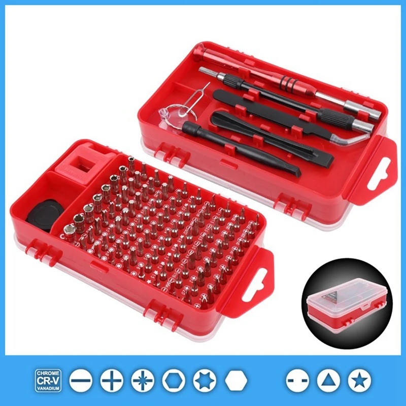 108Pcs 4Mm Precision Word Plum Triangle Screwdriver Screwdriver Mobile Phone Maintenance Tool Box Set Durable