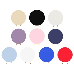 Elegant Polyester Round Arch Cover for Wedding and Party Decoration Backdrop Cover with Elastic Bands and Buckles M68E